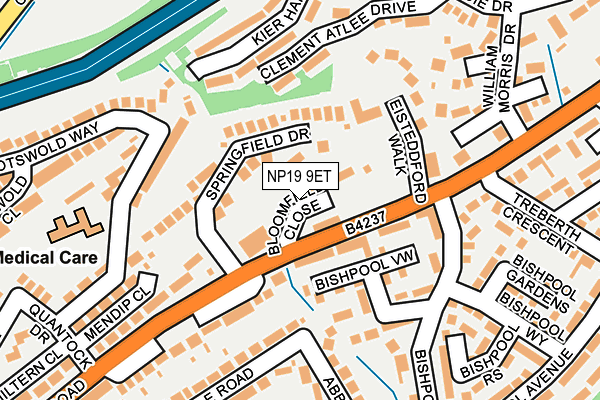 NP19 9ET map - OS OpenMap – Local (Ordnance Survey)