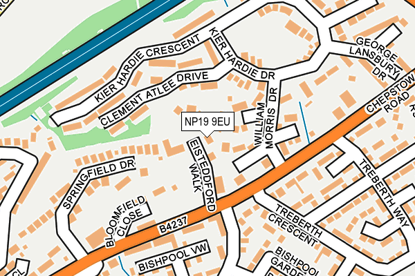 NP19 9EU map - OS OpenMap – Local (Ordnance Survey)