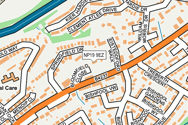 NP19 9EZ map - OS OpenMap – Local (Ordnance Survey)