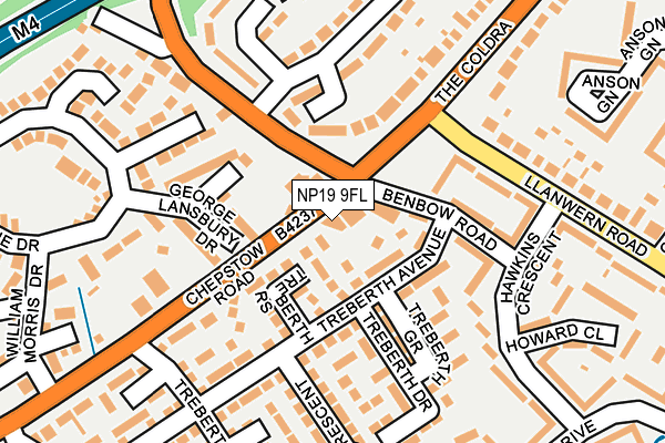 NP19 9FL map - OS OpenMap – Local (Ordnance Survey)
