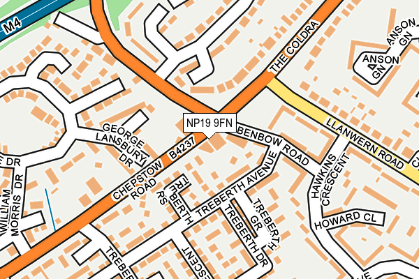 NP19 9FN map - OS OpenMap – Local (Ordnance Survey)