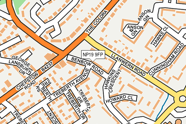 NP19 9FP map - OS OpenMap – Local (Ordnance Survey)