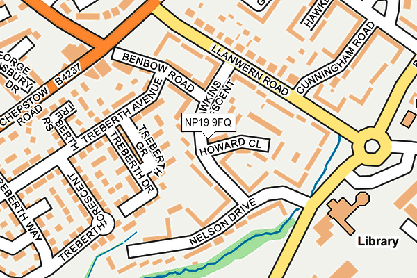 NP19 9FQ map - OS OpenMap – Local (Ordnance Survey)