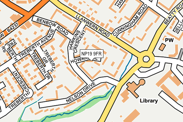 NP19 9FR map - OS OpenMap – Local (Ordnance Survey)