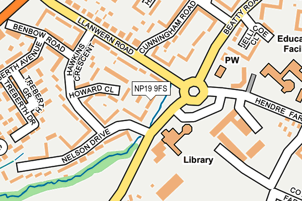 NP19 9FS map - OS OpenMap – Local (Ordnance Survey)