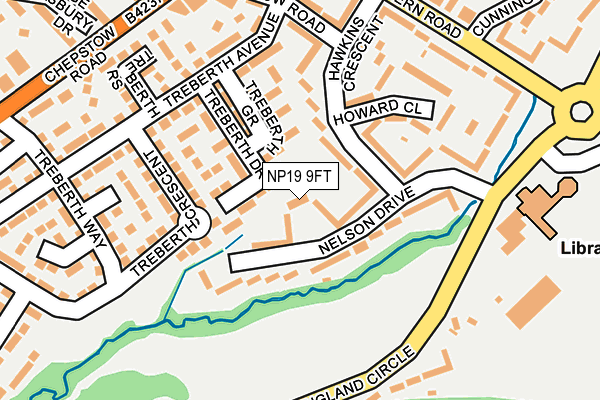 NP19 9FT map - OS OpenMap – Local (Ordnance Survey)