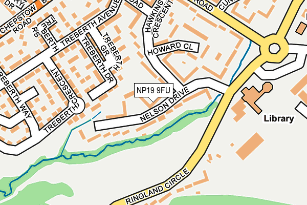NP19 9FU map - OS OpenMap – Local (Ordnance Survey)