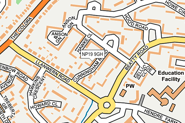 NP19 9GH map - OS OpenMap – Local (Ordnance Survey)