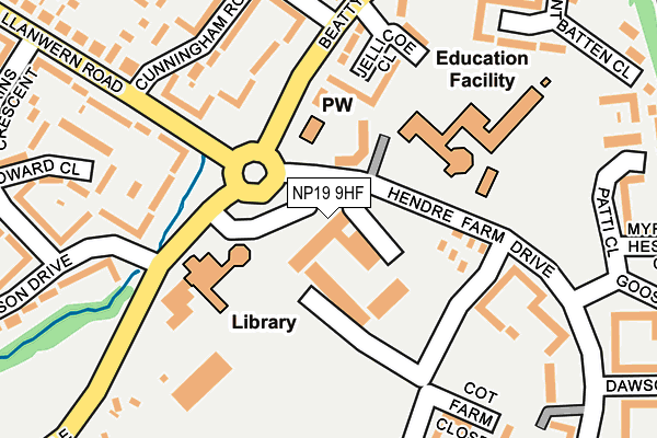 NP19 9HF map - OS OpenMap – Local (Ordnance Survey)