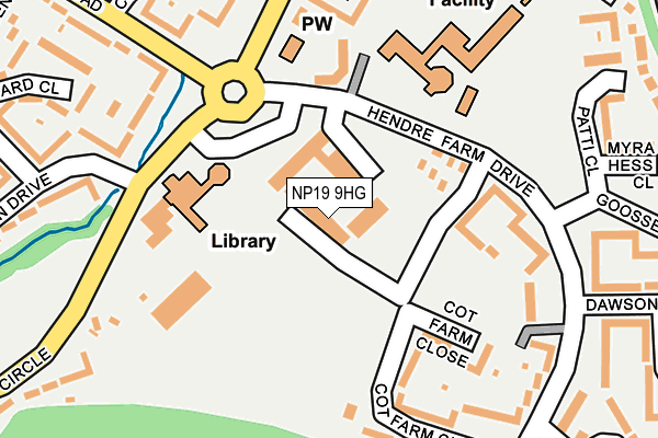 NP19 9HG map - OS OpenMap – Local (Ordnance Survey)