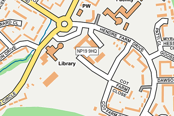 NP19 9HQ map - OS OpenMap – Local (Ordnance Survey)