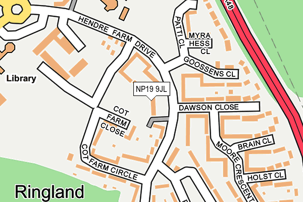 NP19 9JL map - OS OpenMap – Local (Ordnance Survey)