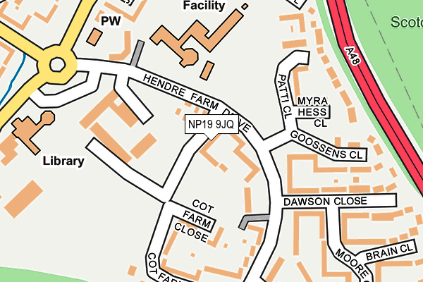 NP19 9JQ map - OS OpenMap – Local (Ordnance Survey)