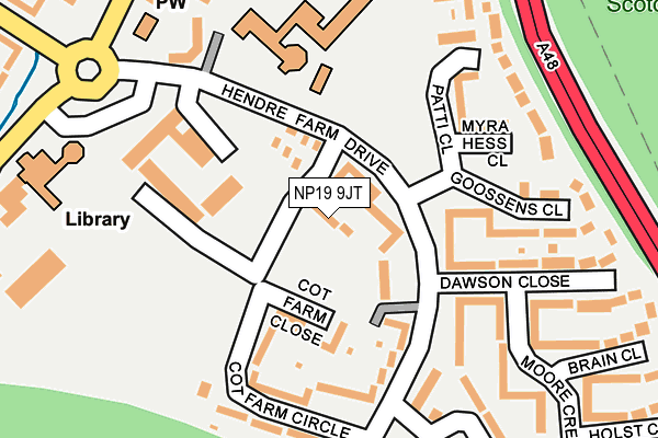 NP19 9JT map - OS OpenMap – Local (Ordnance Survey)