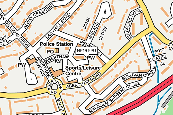 NP19 9PU map - OS OpenMap – Local (Ordnance Survey)