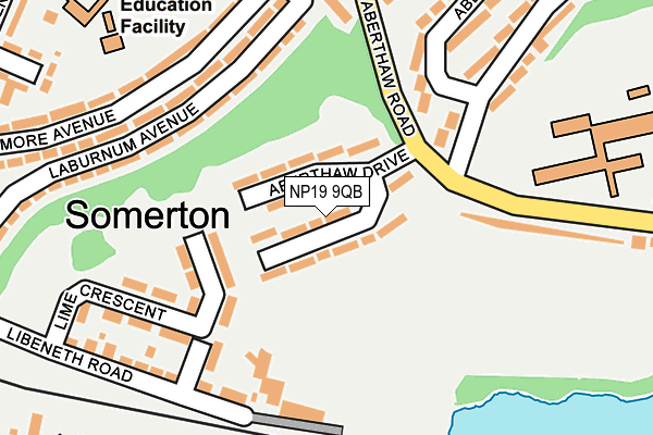 NP19 9QB map - OS OpenMap – Local (Ordnance Survey)