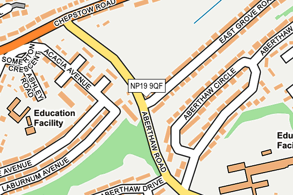 NP19 9QF map - OS OpenMap – Local (Ordnance Survey)