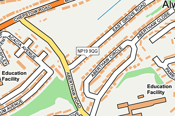 NP19 9QG map - OS OpenMap – Local (Ordnance Survey)