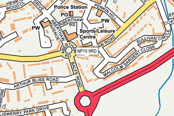 NP19 9RD map - OS OpenMap – Local (Ordnance Survey)