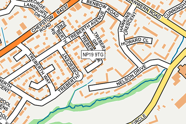 NP19 9TG map - OS OpenMap – Local (Ordnance Survey)