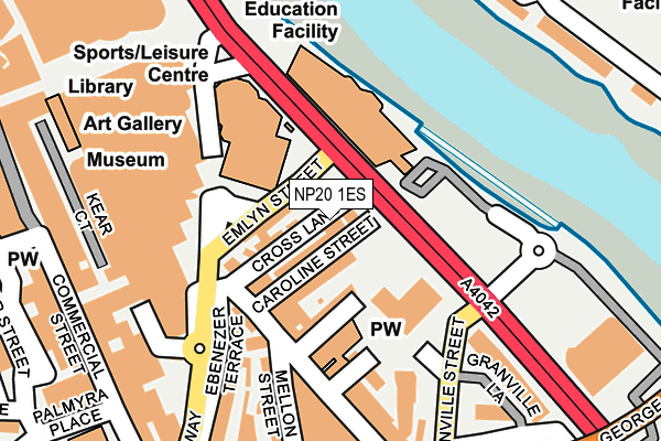 NP20 1ES map - OS OpenMap – Local (Ordnance Survey)