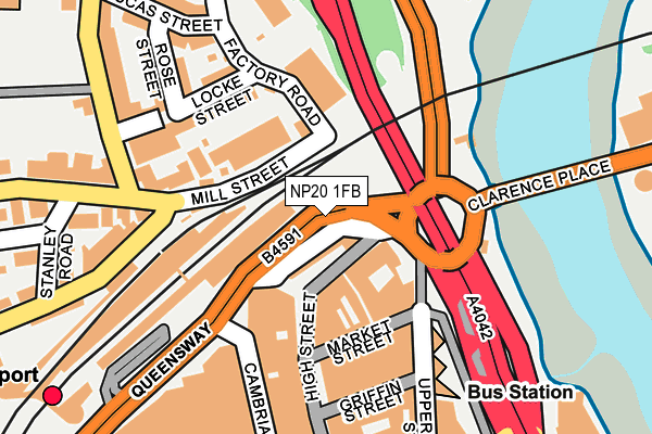 NP20 1FB map - OS OpenMap – Local (Ordnance Survey)