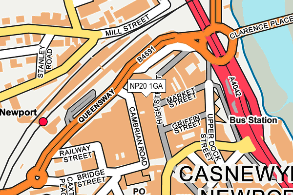 NP20 1GA map - OS OpenMap – Local (Ordnance Survey)