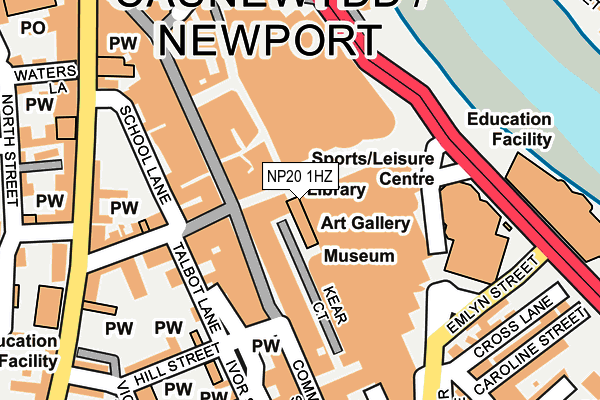 NP20 1HZ map - OS OpenMap – Local (Ordnance Survey)
