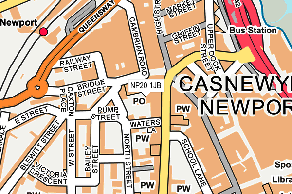 NP20 1JB map - OS OpenMap – Local (Ordnance Survey)