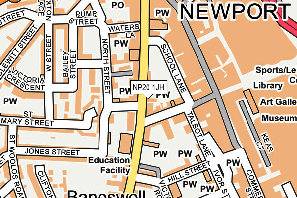 NP20 1JH map - OS OpenMap – Local (Ordnance Survey)