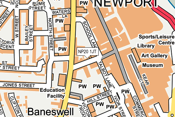NP20 1JT map - OS OpenMap – Local (Ordnance Survey)