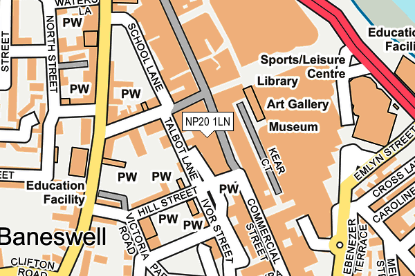 NP20 1LN map - OS OpenMap – Local (Ordnance Survey)