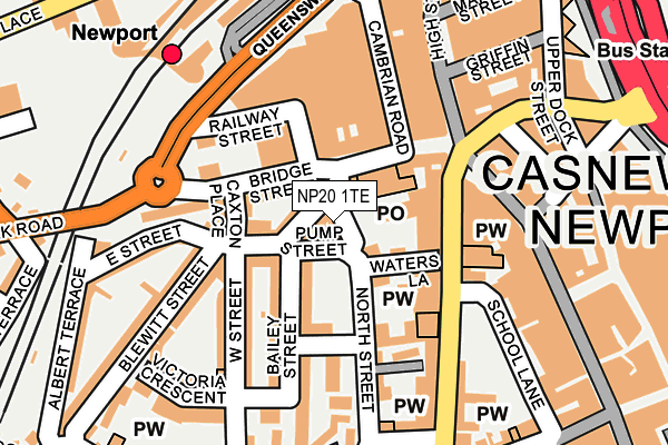 NP20 1TE map - OS OpenMap – Local (Ordnance Survey)