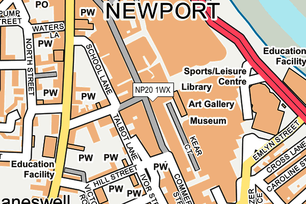 NP20 1WX map - OS OpenMap – Local (Ordnance Survey)