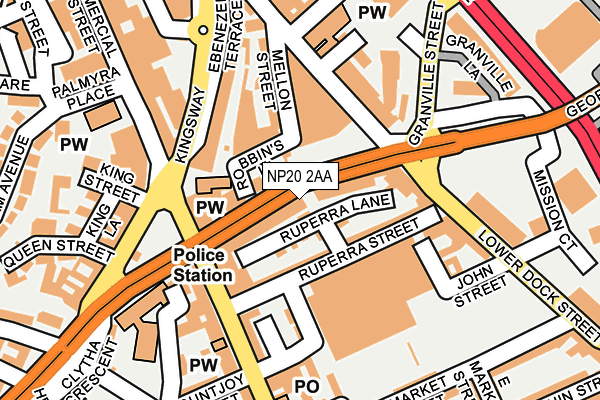 NP20 2AA map - OS OpenMap – Local (Ordnance Survey)