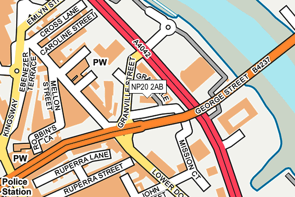 NP20 2AB map - OS OpenMap – Local (Ordnance Survey)