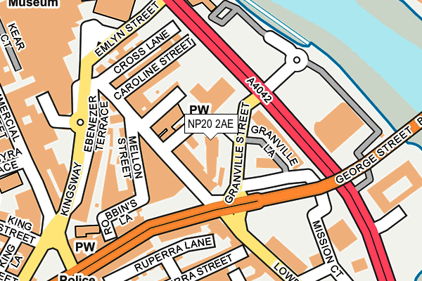 NP20 2AE map - OS OpenMap – Local (Ordnance Survey)