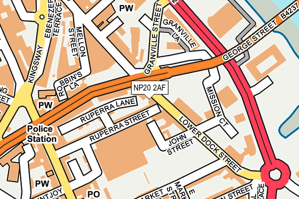 NP20 2AF map - OS OpenMap – Local (Ordnance Survey)