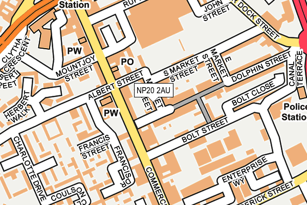 NP20 2AU map - OS OpenMap – Local (Ordnance Survey)