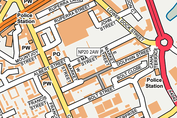 NP20 2AW map - OS OpenMap – Local (Ordnance Survey)