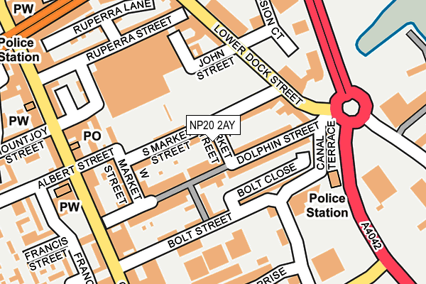 NP20 2AY map - OS OpenMap – Local (Ordnance Survey)