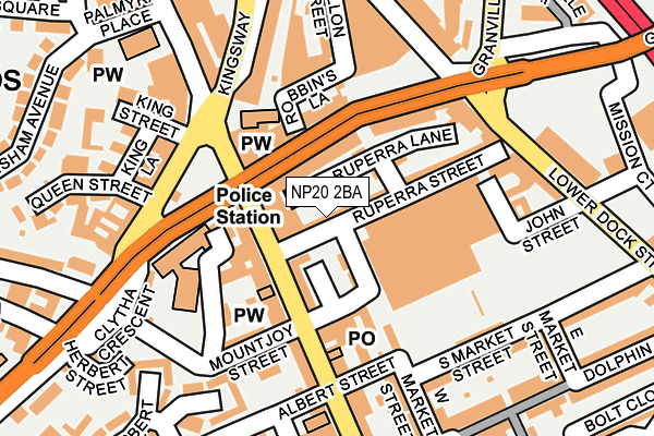 NP20 2BA map - OS OpenMap – Local (Ordnance Survey)