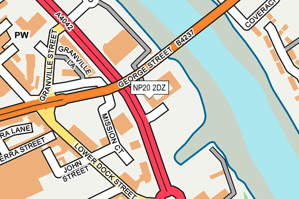 NP20 2DZ map - OS OpenMap – Local (Ordnance Survey)