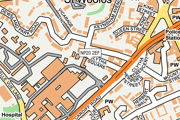 NP20 2EF map - OS OpenMap – Local (Ordnance Survey)
