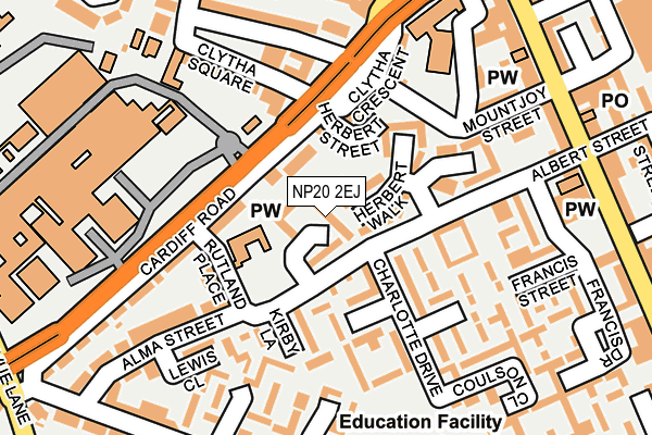NP20 2EJ map - OS OpenMap – Local (Ordnance Survey)