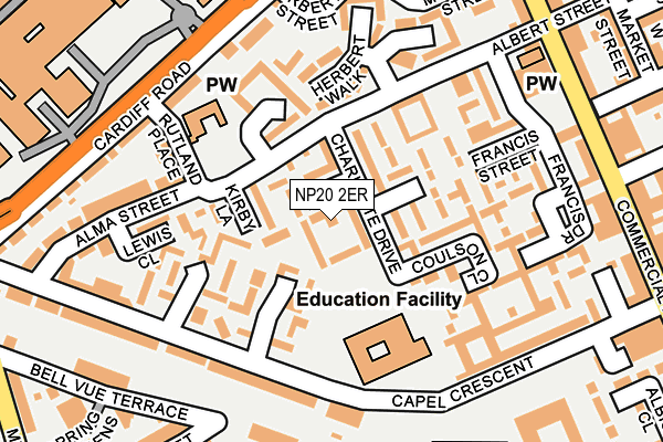 NP20 2ER map - OS OpenMap – Local (Ordnance Survey)