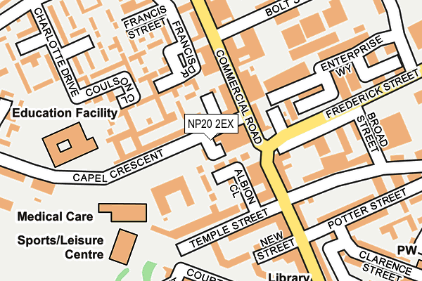 NP20 2EX map - OS OpenMap – Local (Ordnance Survey)