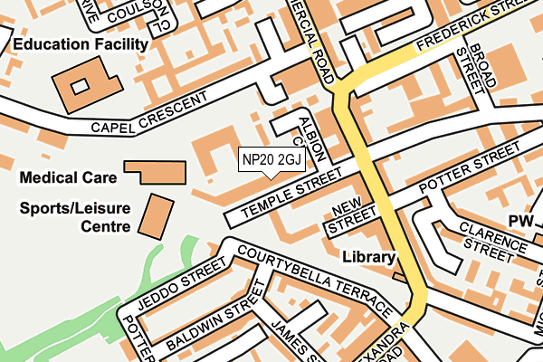 NP20 2GJ map - OS OpenMap – Local (Ordnance Survey)