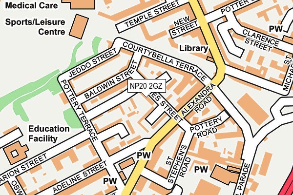 NP20 2GZ map - OS OpenMap – Local (Ordnance Survey)