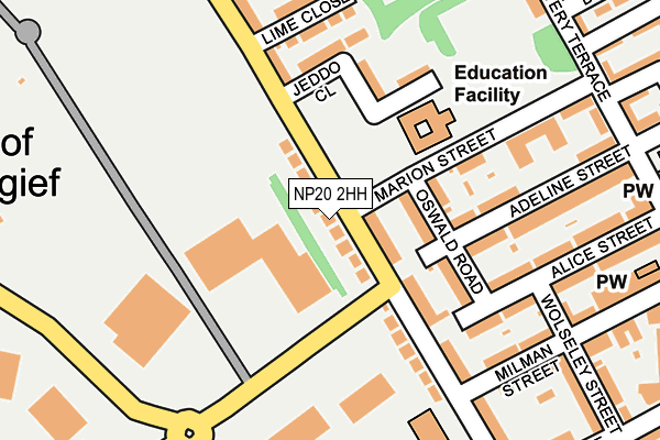 NP20 2HH map - OS OpenMap – Local (Ordnance Survey)